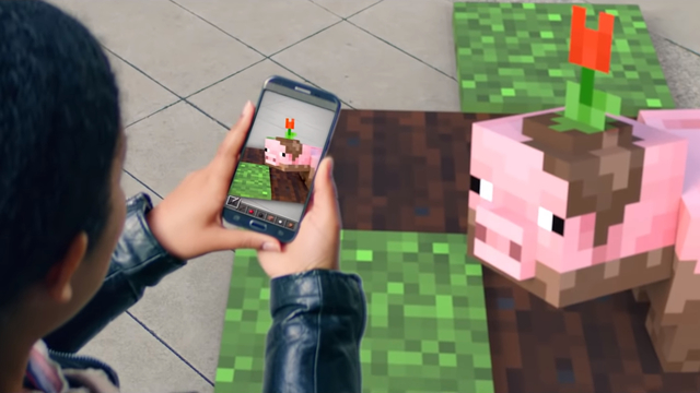 Microsoft тизерит мобильную игру с дополненной реальностью по Minecraft